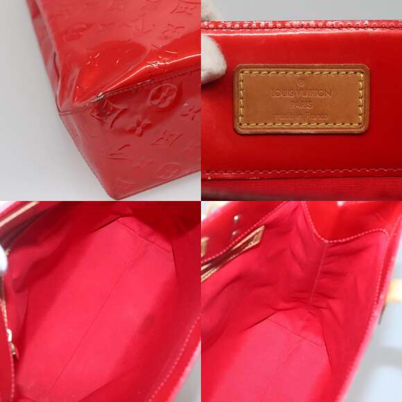 LOUIS VUITTON Monogram Vernis Reade MM Hand Bag Red Rouge M91086 - Picture 11 of 12